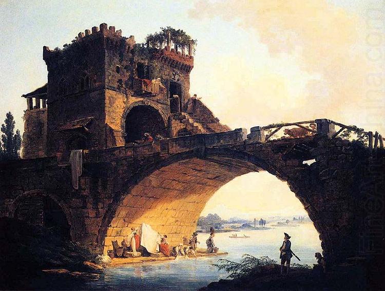 Hubert Robert Dimensions and material of painting oil painting picture